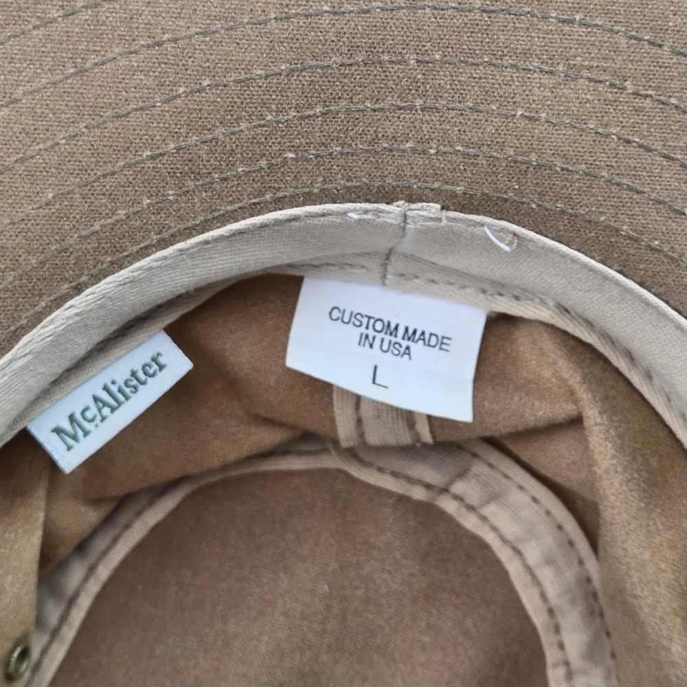 Vintage McAlister Custom Waxed Canvas Bush Hat Made in USA Outback 90s Boonie - Picture 5 of 9